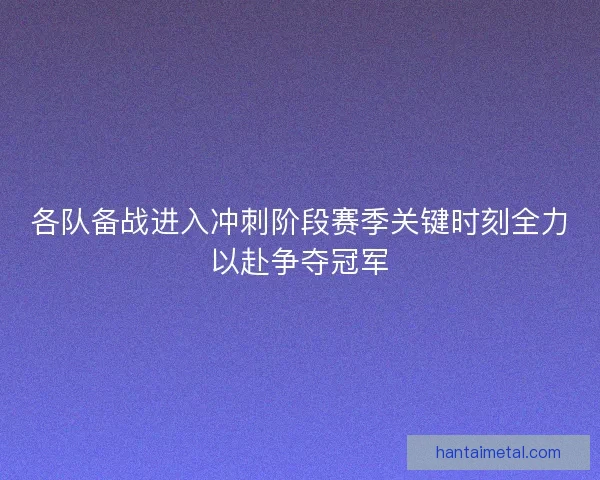各队备战进入冲刺阶段赛季关键时刻全力以赴争夺冠军
